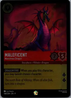 Maleficent - Monstrous Dragon [Foil] 108/204 Fabled Legendary NM - Image 1