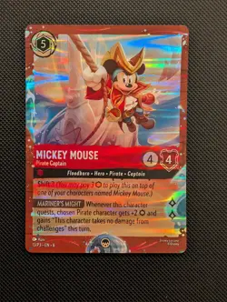 Lorcana Mickey Mouse Pirate Captain Foil Promo 13/P3 Disney Cruise Line DCL - Image 1