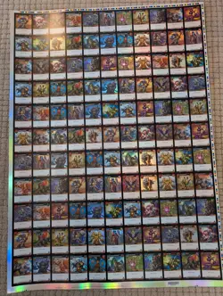 WoW TCG Uncut Sheet Lot - 5 Sheets Raid Foil Loot French Heroes Promos 2 of 2 - Image 3