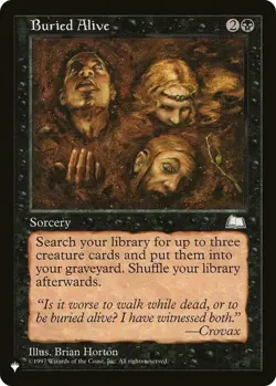 Buried Alive - The List Light Play, English Magic the Gathering MTG The List - Image 1