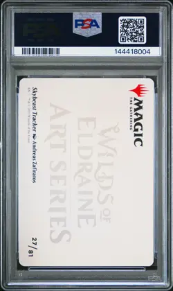 2023 MTG WILDS OF ELDRAINE ART SER GOLD STAMPED #27 SKYBEAST TRACKER PSA 10 - Image 2