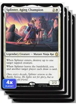 4x MTG Splinter, Aging Champion Commander: Teenage Mutant Ninja Turtles NM 104 - Image 1