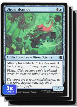 3x MTG Utrom Monitor Commander: Teenage Mutant Ninja Turtles NM 113 - Image 1