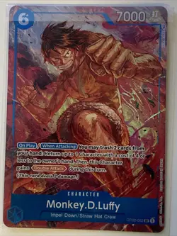 ONE PIECE Card Game Monkey D. Luffy OP02-062 Alt Art ENGLISH Paramount War - Image 1