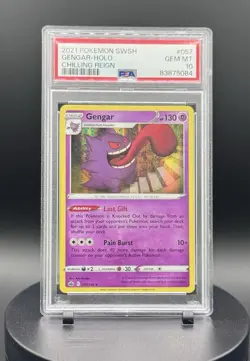 Pokemon PSA 10 2021 Chilling Reign Gengar 057/198 English Holo Rare - Image 1