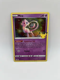 Pokemon TCG Mew 11/25 25th Anniversary Celebrations Holo NM - Image 1