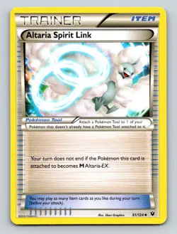 Altaria Spirit Link 91/124 Uncommon Fates Collide Pokemon Lightly Played - Image 1