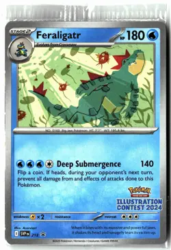 Feraligatr (Illustration Contest 2024) ⭐ 213 Scarlet & Violet Promo Pokemon NM - Image 1