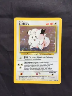 Pokemon Cards: Base Set Rare Holo: Clefairy 5/102 - Image 1