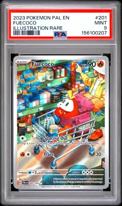 Fuecoco Illustration Rare #201/193 PSA 9 Mint Paldea Evolved Pokemon English - Image 2