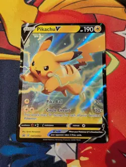 Pikachu V SWSH063 Holo Promo Sword & Shield Promo Holo NM - Image 1