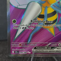 Pokemon Beedrill EX 098/086 Chaos Rising Ultra Rare Holo Full Art - Image 3