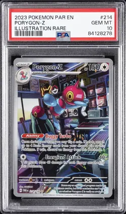2023 POKEMON PAR EN-PARADOX RIFT ILLUSTRATION RARE #214 PORYGON-Z PSA 10 - Image 1