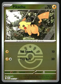 PIKACHU (FRIEND BALL) 055/217 COMMON ASCENDED HEROES POKEMON REVERSE HOLO NM/M - Image 1