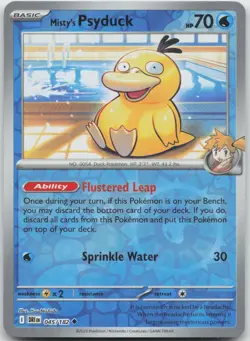 Misty's Psyduck 045/182 Uncommon Destined Rivals Pokemon Reverse Holo Near Mint - Image 1