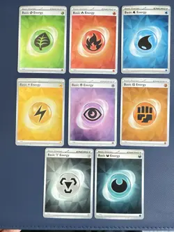 Prismatic Evolutions Complete Reverse Holo Energy Set Of 8 Pokemon Cards NM - Image 1