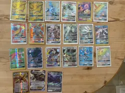 21 Pokemon Cards bundle jobLot Rare GX EX V Full Art Holo Mixed Collection - Image 1
