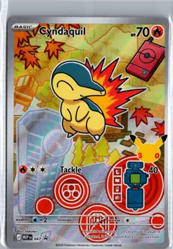 Cyndaquil 047 Promo ME: Mega Evolution Promo Pokemon Holo NM/M - Image 1