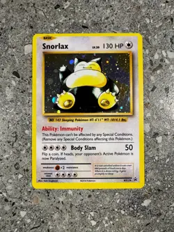 Pokemon TCG Cards Snorlax XY179 Black Star Promo Holo EXC - Image 1