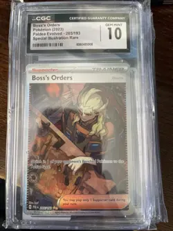 Pokemon 2023 Paldea Evolved Special Illustration Rare Boss's Orders #265 CGC 10 - Image 1