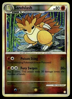 Sandslash 29/123 HeartGold & SoulSilver Reverse Holo Rare Pokemon - Image 1