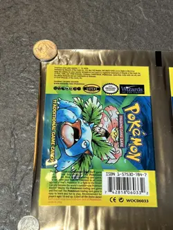 Base Set UNCUT Booster Pack WRAPPER Charizard Blastoise Venusaur Pokemon 1999 - Image 2