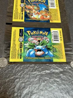 Base Set UNCUT Booster Pack WRAPPER Charizard Blastoise Venusaur Pokemon 1999 - Image 4