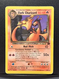 Dark Charizard 21/82 Team Rocket 2000 Rare Regular Pokemon TCG Ungraded Card - Image 1
