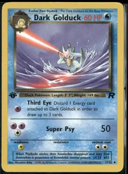 Dark Golduck 37/82 (First Edition) Uncommon Team Rocket Pokemon Lightly Played - Image 1