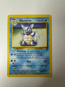 Wartortle 42/102 Uncommon Base Set Unlimited Pokemon Near Mint - Image 1
