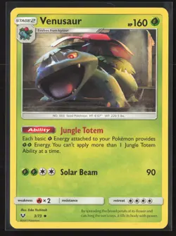 Venusaur Uncommon Shining Legends 3/73 NM Pokemon Card - Image 1