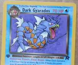 Dark Gyarados 25/82 1st Edition Rare Non-Holo Team Rocket Pokemon Card LP - Image 2