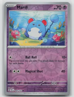 Marill 064/162 Common Temporal Forces Pokemon Reverse Holo Near Mint - Image 1