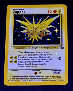 1999 Pokemon ZAPDOS Fossil Set HOLO BLEED Misprint ERROR Card 15/62 Rare WotC EX - Image 5