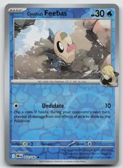 Cynthia's Feebas 052/182 Common Destined Rivals Pokemon Reverse Holo Near Mint - Image 1