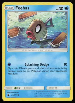 Feebas 26/111 Common Crimson Invasion Pokemon Lightly Played - Image 1