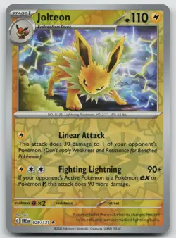 Jolteon 029/131 Holo Rare Prismatic Evolutions Pokemon Reverse Holo Near Mint - Image 1