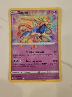 Zacian 82/185 Amazing Rare Vivid Voltage Pokemon TCG card NM/MINT! - Image 1