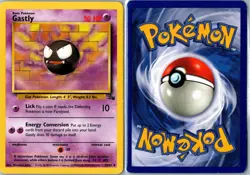 Gastly Fossil 33/62 Uncommon Unlimited Moderately Played - Vintage Pokemon Card - Image 3