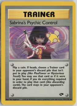 Sabrina's Psychic Control 121/132 Uncommon Gym Challenge Pokemon Unlimited NM - Image 1