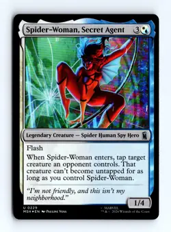 Spider-Woman, Secret Agent (Foil) 0229 (U) MTG Marvel Super Heroes (MSH) - Image 1