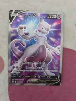 Mewtwo v SWSH229 Holo Promo Card Pokemon Go TCG Black Star - Image 1