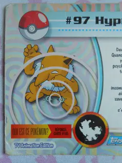 HYPNOMADE #97 - TOPPS TV ANIMATION EDITION 1999 - CARTE POKEMON - BON ETAT - Image 5