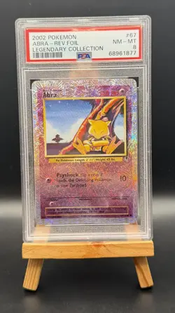ABRA REVERSE HOLO 67/110 LEGENDARY COLLECTION POKEMON PSA 8 - Image 1