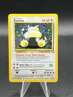 Pokemon TCG Snorlax Jungle Holo Unlimited Rare Card 11/64 LP YY1 - Image 1