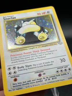 Pokemon TCG Snorlax Jungle Holo Unlimited Rare Card 11/64 LP YY1 - Image 2