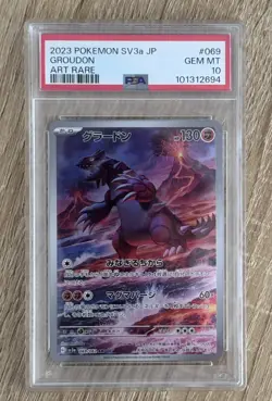 PSA 10 Groudon AR 069/062 SV3a Raging Surf - Pokemon Card Japanese 2023 - Image 1