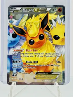 Flareon EX Generations Radiant Pokemon RC28/RC32 Full Art Holo Ultra Rare READ - Image 2