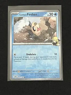 Cynthia's Feebas Reverse Holo #52 Pokemon Destined Rivals - Image 1
