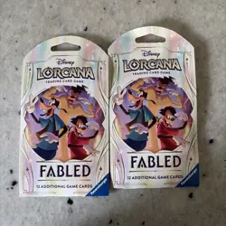 Two Fabled Sleeved Booster Packs Disney Lorcana TCG New Factory Sealed - Image 1